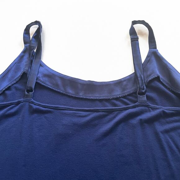 Chico's Size 3 Blue Tank Top with Satin Detail - Picture 4 of 6